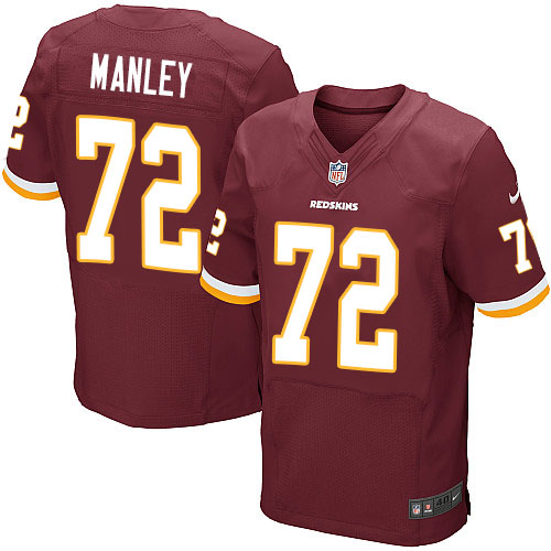 Men's Elite Dexter Manley Nike Jersey Burgundy Red Home - #72 NFL Washington Redskins